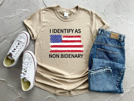 I Identify As Non Bidenary Shirt, Conservative Shirt, Trump Shirt, Anti Biden Shirt, Republican Shirt, Patriot Gift