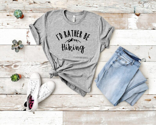 I'd Rather Be Hiking, Rather Be Hiking Tee, Womens Hiking Shirt, Hikers Shirt, National Parks Shirt