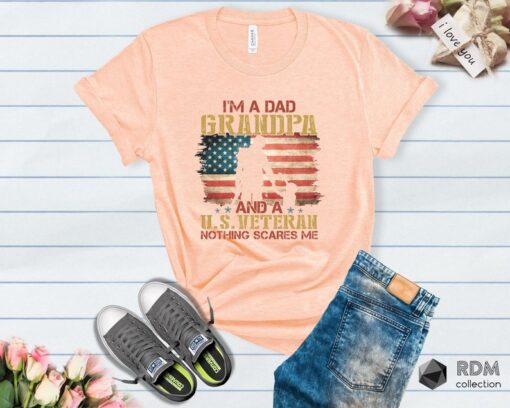 I'm A Dad Grandpa Veteran T-Shirt, Favorite Veteran Is My Dad T-Shirt