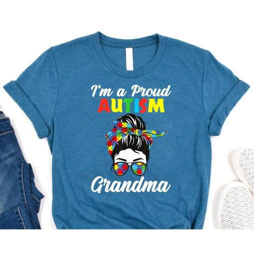 I'm A Proud Autism Grandma Awareness, T-shirt one piece bodysuit | Autism Walk | Sis