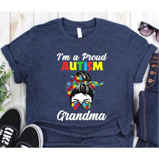 I'm A Proud Autism Grandma Awareness, T-shirt one piece bodysuit | Autism Walk | Sis