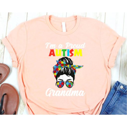 I'm A Proud Autism Grandma Awareness, T-shirt one piece bodysuit | Autism Walk | Sis