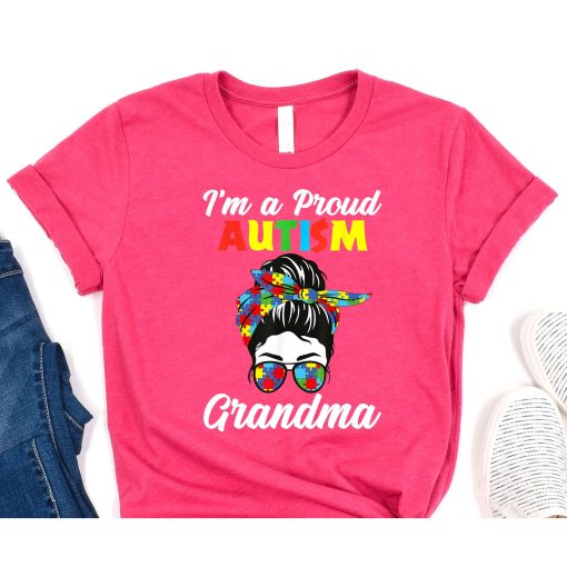 I'm A Proud Autism Grandma Awareness, T-shirt one piece bodysuit | Autism Walk | Sis