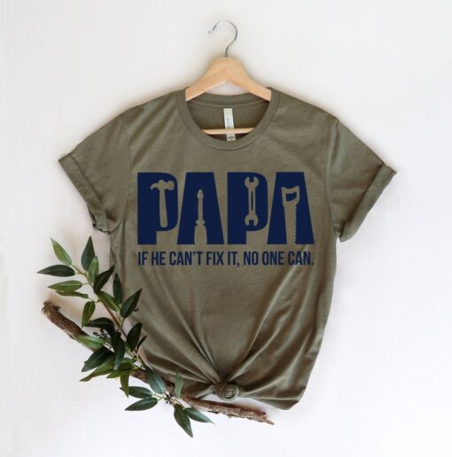 If Grandpa Can't Fix It We're Screwed, Funny Papa Birthday Shirt,Fixer of Things Shirt,Papa Tools Shirt,Papa Shirt