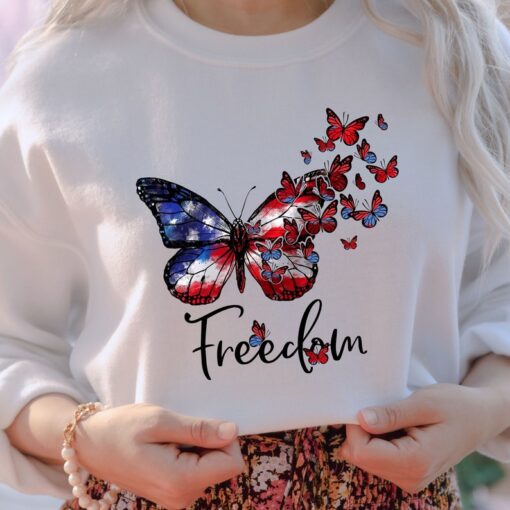 Inspirational Freedom Sweatshirt, 4th Of July Gift For Her, American Independence Day