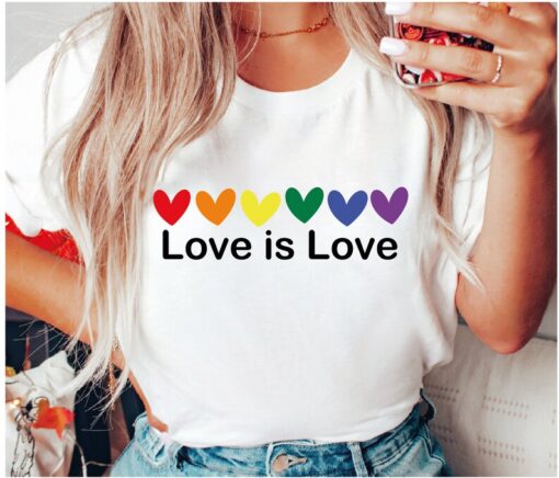 LGBTQ Ally Shirt, Love is Love Shirt, LGBTQ Pride Shirt, Women Men Kids Toddler Baby Rainbow Shirt , LGBT Shirts