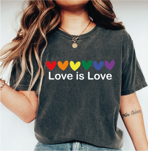 LGBTQ Ally Shirt, Love is Love Shirt, LGBTQ Pride Shirt, Women Men Kids Toddler Baby Rainbow Shirt , LGBT Shirts