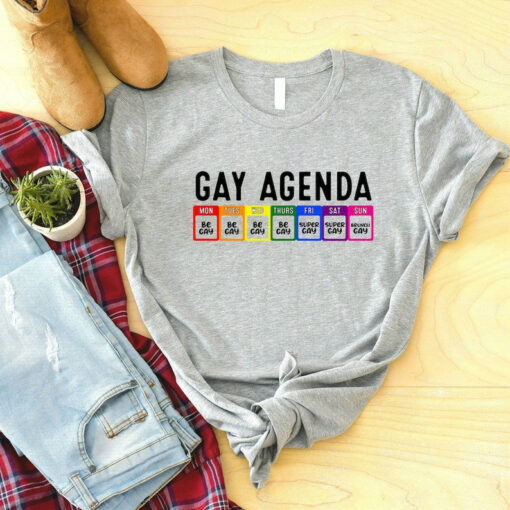 Gay Agenda Shirt, Funny LGBTQ Shirt, Gay Pride Shirt