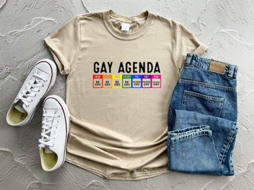 Gay Agenda Shirt, Funny LGBTQ Shirt, Gay Pride Shirt