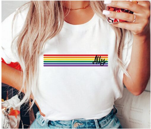 LGBTQ Ally Shirt, Pride Shirt For Ally, Rainbow Shirt, Pride Month Gift, Lesbian Pride Ally, Gay Pride Ally