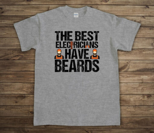 Lineman Dad, Facial Hair, Men With A Beard, Electrician Gifts, Lineworker Shirt, Dad With Beards Tee