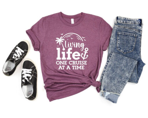 Cruise Squad 2023 Shirt, Living Life One Cruise At A Time Tshirt,Cruise Family Shirts,Cruise 2023 Shirt,Travel Shirt