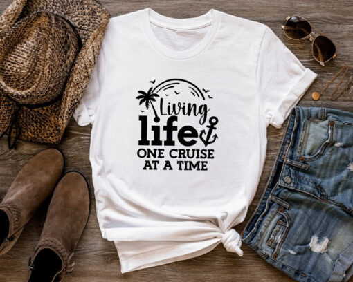 Cruise Squad 2023 Shirt, Living Life One Cruise At A Time Tshirt,Cruise Family Shirts,Cruise 2023 Shirt,Travel Shirt