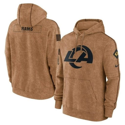 Men's Los Angeles Football Stitched Brown 2023 Hoodie