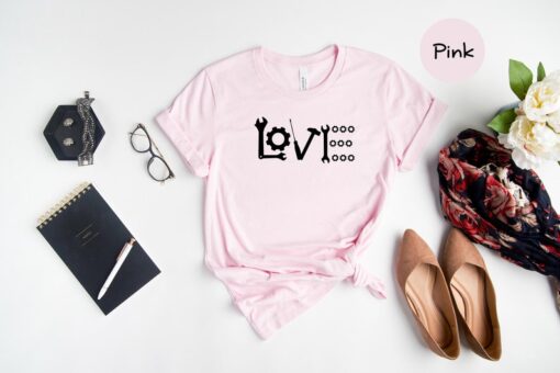 Love Sign Mechanic Shirt, Engineer T-Shirt, Diesel Mechanic Shirt, Gift for Mechanic, Dad Mechanic Shirt