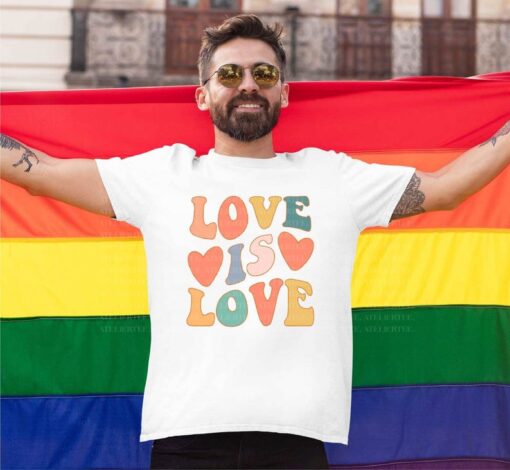 Love is Love Shirt, LGBQT Pride Shirt, Pride Month,Women Men Kids Toddler Baby Rainbow Retro,LGBT Shirts