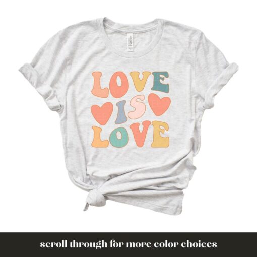 Love is Love Shirt, LGBQT Pride Shirt, Pride Month,Women Men Kids Toddler Baby Rainbow Retro,LGBT Shirts