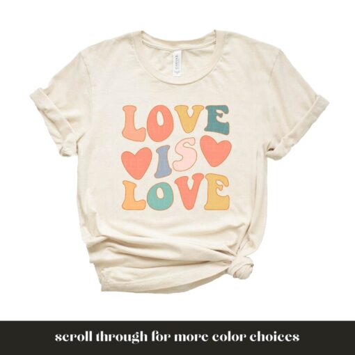 Love is Love Shirt, LGBQT Pride Shirt, Pride Month,Women Men Kids Toddler Baby Rainbow Retro,LGBT Shirts