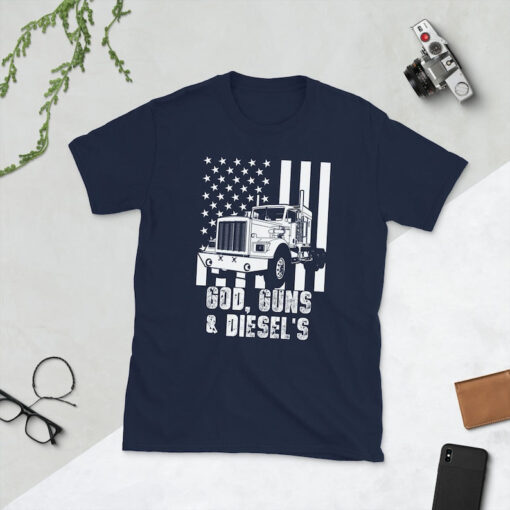 Mechanic Dad Shirt, American Diesel Truck Driver Shirt, God Guns & Diesels T Shirt, Diesel Trucks, Diesel Truck Shirt