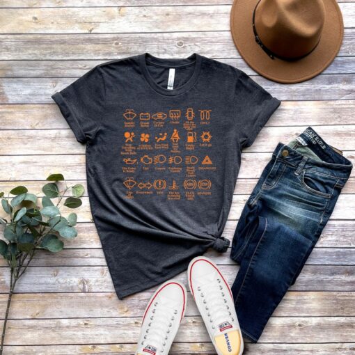 Mechanic Dad Shirt, Funny Dash Icons T Shirt, Car Warning Lights Shirt, Dad Fathers Day Shirt, Car Garage Mechanic Gift