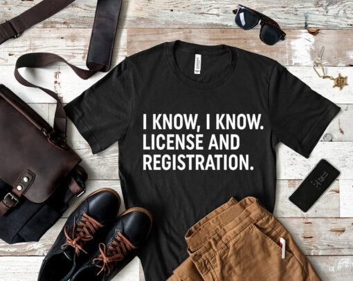 Mechanic Dad Shirt, License And Registration Funny Men's Tee - Shirt for Dad, Mechanic Dad, Racing Shirt