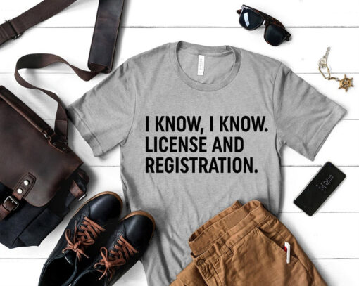 Mechanic Dad Shirt, License And Registration Funny Men's Tee - Shirt for Dad, Mechanic Dad, Racing Shirt