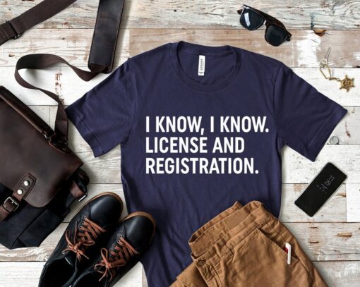 Mechanic Dad Shirt, License And Registration Funny Men's Tee - Shirt for Dad, Mechanic Dad, Racing Shirt