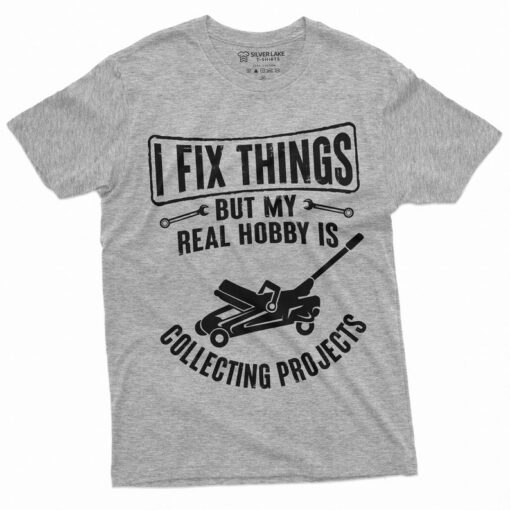 Mechanic Dad Shirt, Men's Mechanic Funny Tee Shirt I fix Things Collecting Objects Humor