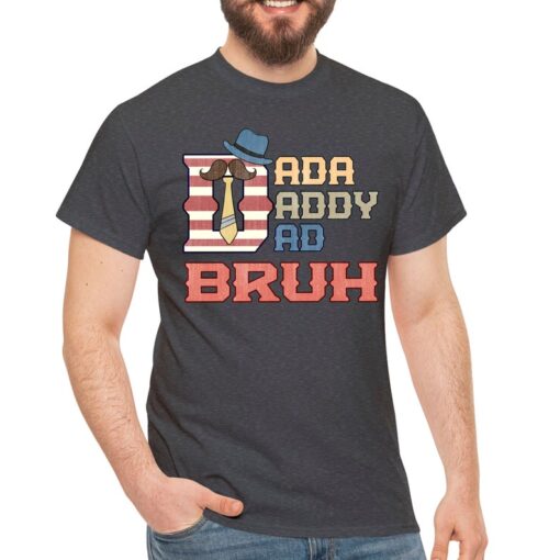 Retro Vintage Dad Shirt, Dada Daddy Dad Bruh Shirt for Dad, Fathers Day Shirt Gift