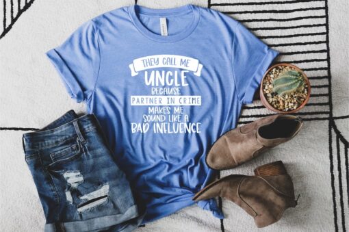 Men's Funny Uncle Shirt, Funny Uncle Partner In Crime T shirt