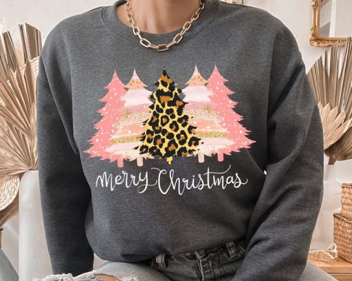 Leopard Print Christmas Tree Sweatshirt