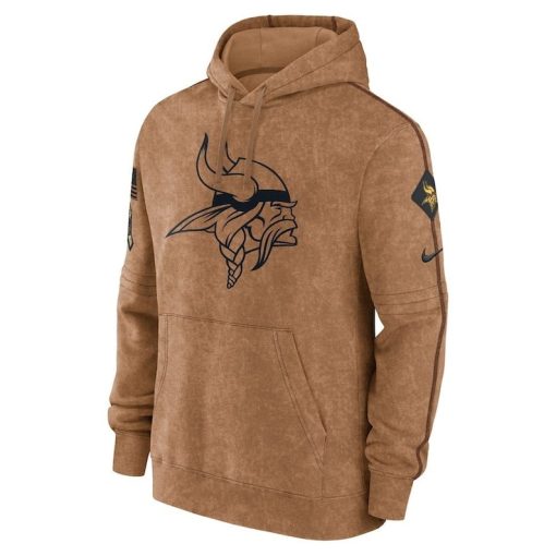 Men's Minnesota Vikings Brown Salute Pullover Hoodie