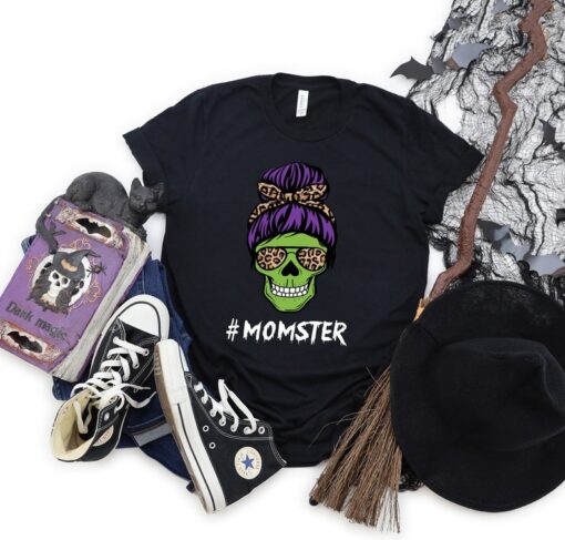 Momster Shirt,halloween Momster skull shirt,Halloween Party, Halloween T-shirt,Hocus Pocus Shirt,Halloween Funny Tee