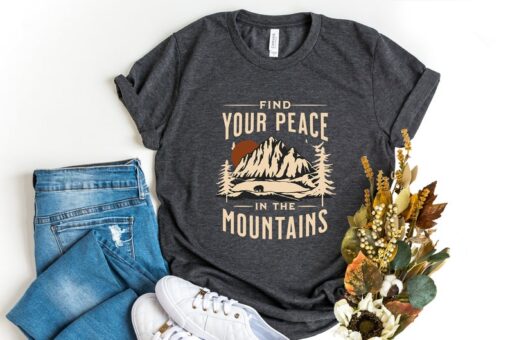 Mountain Shirt, Mountain Lover, Mountain Silhouette Tee, Hiking Camp Outdoors T-Shirt