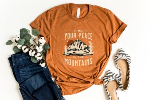 Mountain Shirt, Mountain Lover, Mountain Silhouette Tee, Hiking Camp Outdoors T-Shirt