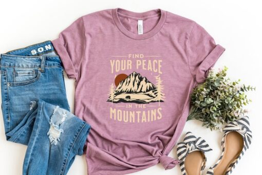 Mountain Shirt, Mountain Lover, Mountain Silhouette Tee, Hiking Camp Outdoors T-Shirt