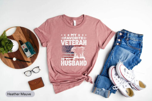 My Favorite Veteran Is My Husband Shirt, Veterans Day Shirt, Military Wife Shirt, Veterans Wife Shirt