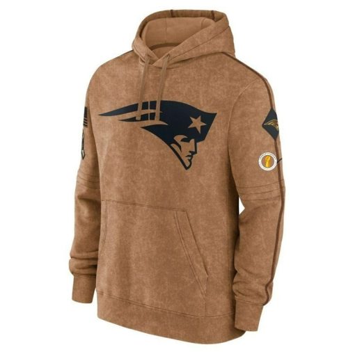 Men's New England Football Stitched Brown 2023 Hoodie