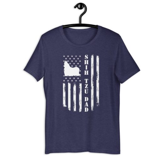 Patriotic Asian Dog Shirt | Shih Tzu Dad | Pet Puppy USA Patriotic Pride Father's Day Gift