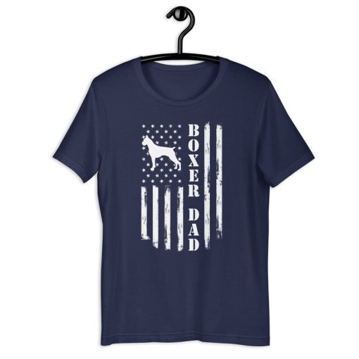 Patriotic Dog Shirt | Boxer Dad | Pet Puppy Owner American Patriot Father's Day Gift