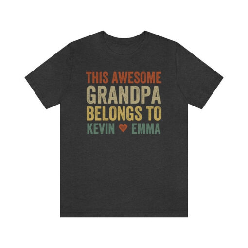 Personalized Grandpa Shirt, Grandpa Shirt With Grandkids Names, Personalized Gifts for Grandparents