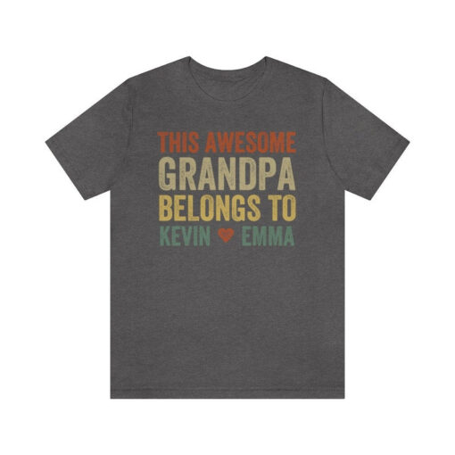 Personalized Grandpa Shirt, Grandpa Shirt With Grandkids Names, Personalized Gifts for Grandparents