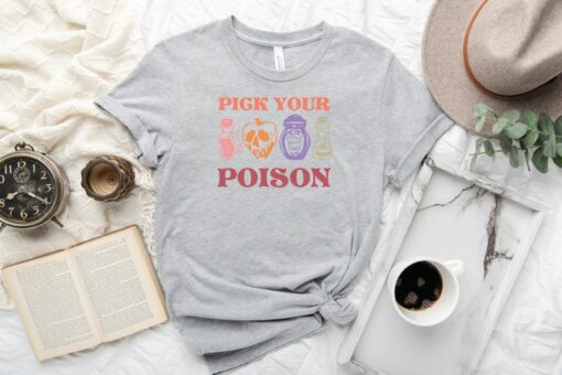 Pick Your Poison Shirt, Spooky Vibe T-Shirt, Halloween Shirt, Retro Halloween Shirt, Funny Halloween Shirt