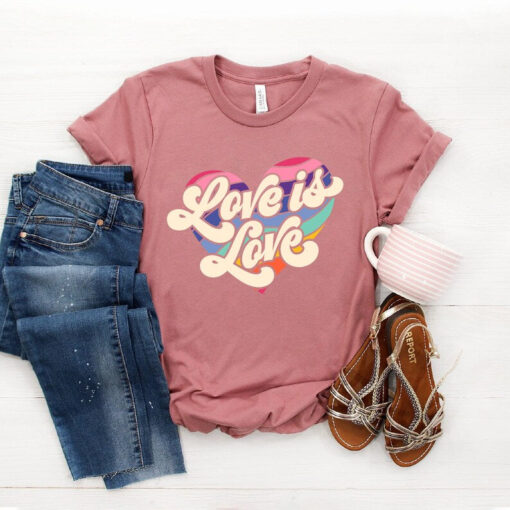 Pride Shirt, Love Is Love Shirt, Gay Rainbow Shirt, Retro Gay Shirt, LGBT Shirt, Lesbian Shirt