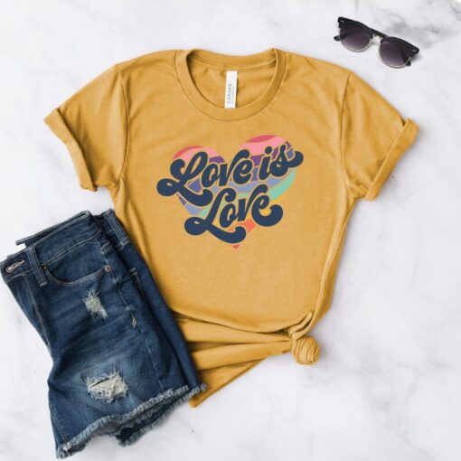 Pride Shirt, Love Is Love Shirt, Gay Rainbow Shirt, Retro Gay Shirt, LGBT Shirt, Lesbian Shirt