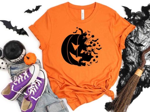 Pumpkin Shirt, Pumpkin Tee Shirt, Jack o Lantern, Thanksgiving Graphic Shirt, Fall Harvest, Cute Fall Shirts For Women