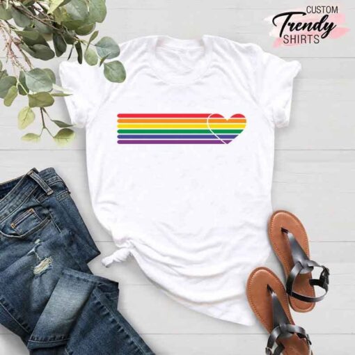 Rainbow Heart Shirt, Pride Heart Shirt, LGBT Shirt, LGBT Shirt For Babies, LGBT Shirt Funny, Pride Shirt Women