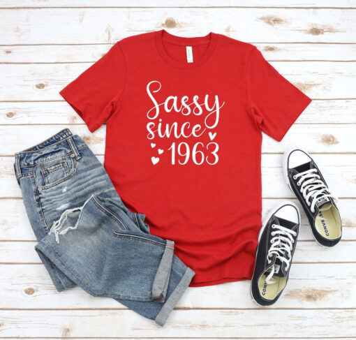 Sassy Since 1963 Shirt, Sassy Birthday Shirt, 60th Birthday Shirt, 60th Birthday Gift, 60th Birthday Party