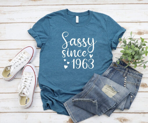 Sassy Since 1963 Shirt, Sassy Birthday Shirt, 60th Birthday Shirt, 60th Birthday Gift, 60th Birthday Party