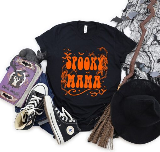 Spooky Mama Shirt, Halloween Shirt, Halloween Funny Shirt, Spooky Shirt, Halloween Party, Scary Halloween Shirts